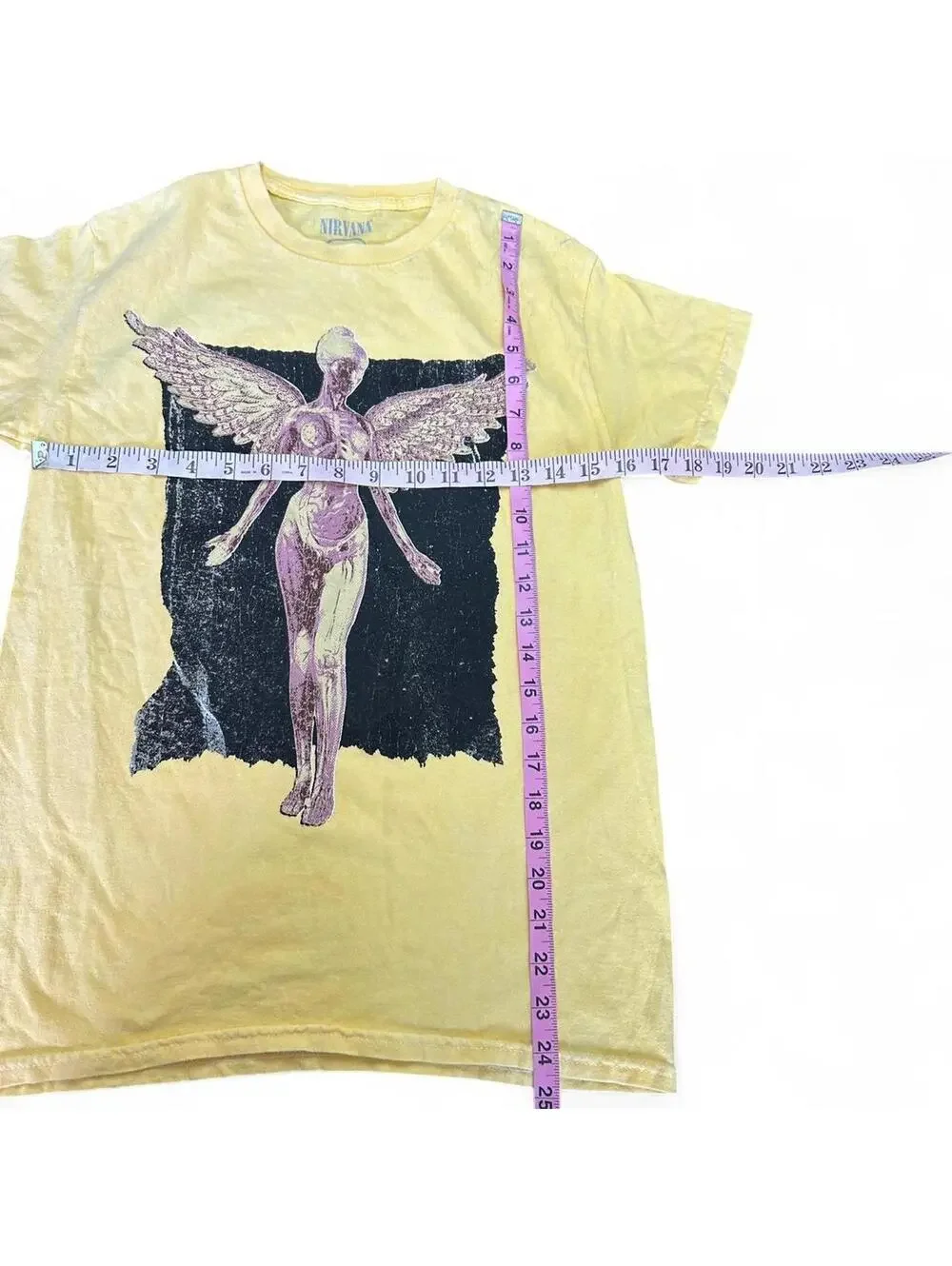 NIRVANA In Utero Yellow Angel Tee - Small